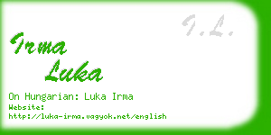 irma luka business card
